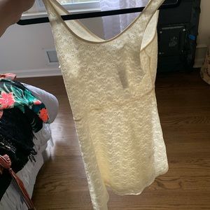 Cream lace skater dress